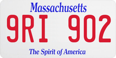 MA license plate 9RI902