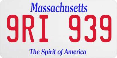 MA license plate 9RI939