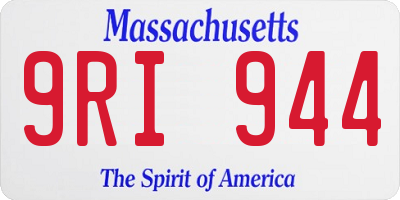 MA license plate 9RI944