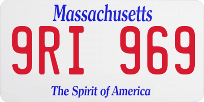 MA license plate 9RI969