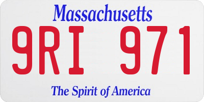 MA license plate 9RI971