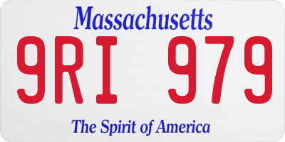 MA license plate 9RI979