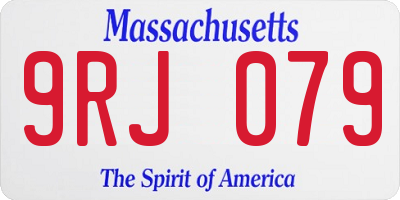 MA license plate 9RJ079