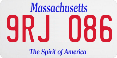 MA license plate 9RJ086