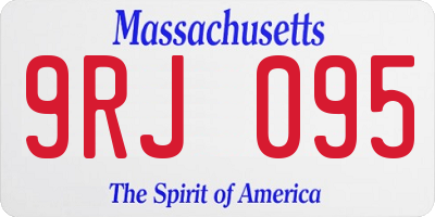 MA license plate 9RJ095