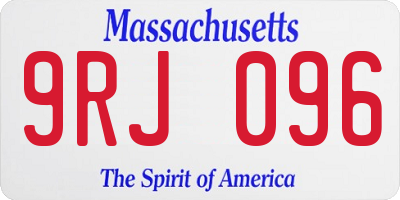 MA license plate 9RJ096