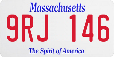 MA license plate 9RJ146