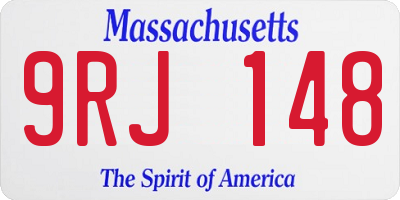 MA license plate 9RJ148