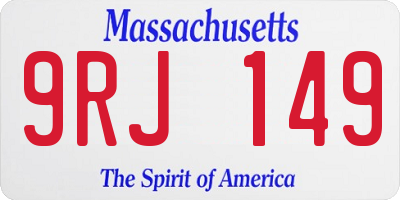 MA license plate 9RJ149