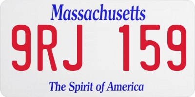MA license plate 9RJ159