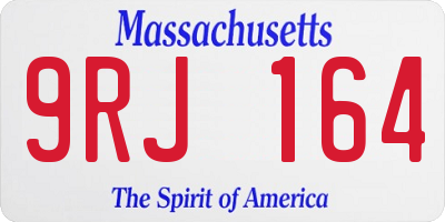 MA license plate 9RJ164