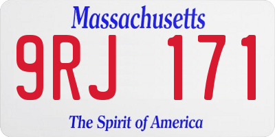 MA license plate 9RJ171