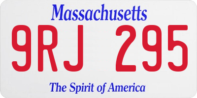 MA license plate 9RJ295