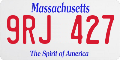 MA license plate 9RJ427