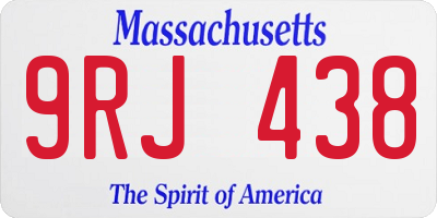 MA license plate 9RJ438
