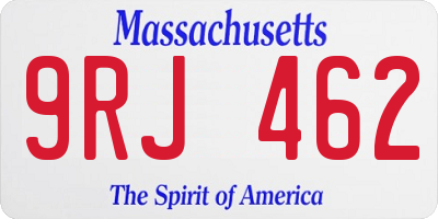 MA license plate 9RJ462