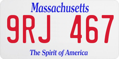 MA license plate 9RJ467