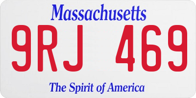 MA license plate 9RJ469