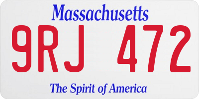 MA license plate 9RJ472