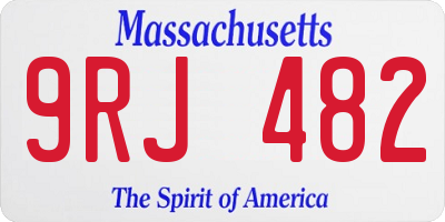 MA license plate 9RJ482