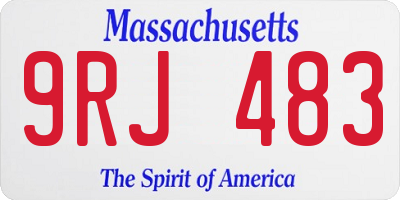 MA license plate 9RJ483
