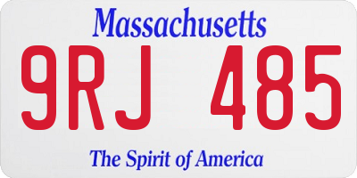 MA license plate 9RJ485