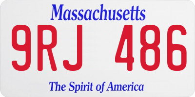 MA license plate 9RJ486