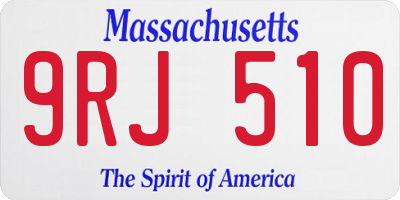 MA license plate 9RJ510
