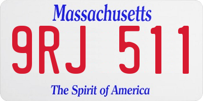 MA license plate 9RJ511