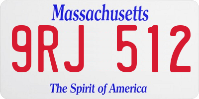 MA license plate 9RJ512