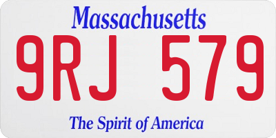 MA license plate 9RJ579