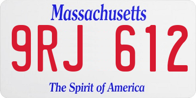 MA license plate 9RJ612