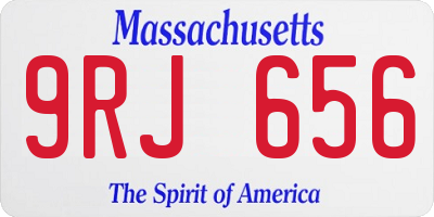 MA license plate 9RJ656
