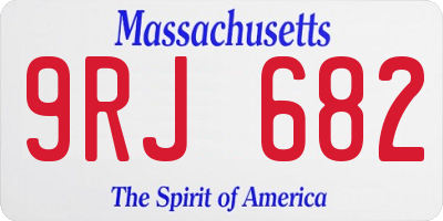 MA license plate 9RJ682
