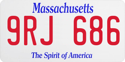 MA license plate 9RJ686