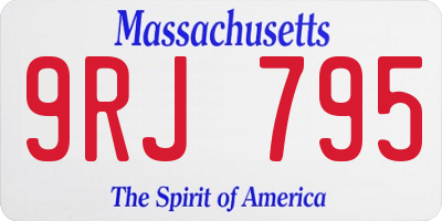 MA license plate 9RJ795