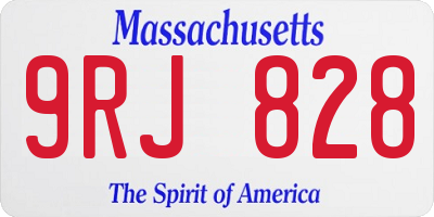 MA license plate 9RJ828