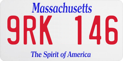 MA license plate 9RK146