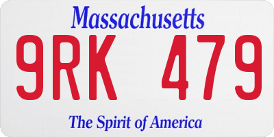 MA license plate 9RK479