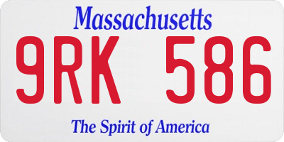 MA license plate 9RK586