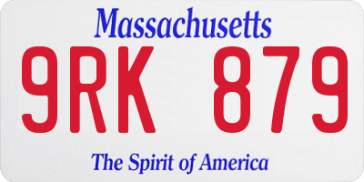 MA license plate 9RK879