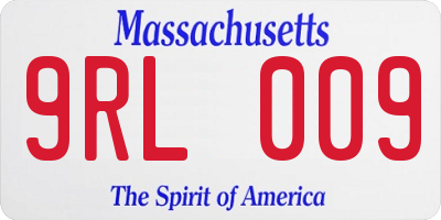 MA license plate 9RL009