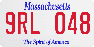 MA license plate 9RL048