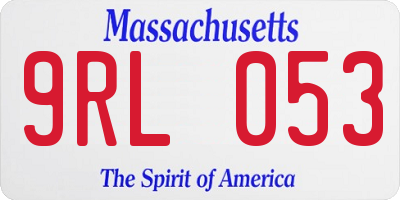 MA license plate 9RL053