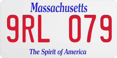 MA license plate 9RL079