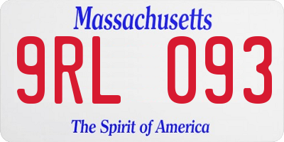 MA license plate 9RL093