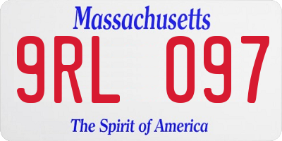 MA license plate 9RL097