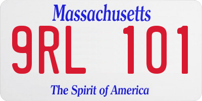 MA license plate 9RL101