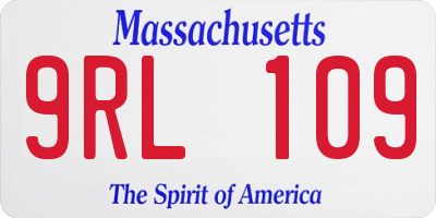 MA license plate 9RL109