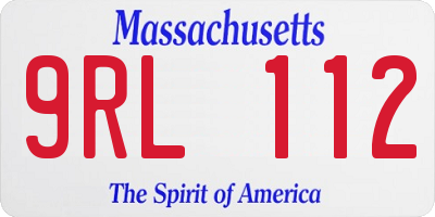 MA license plate 9RL112